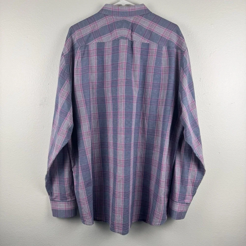 CHARLES TYRWHITT Mens Long Sleeve button Cotton/Linen CLASSIC FIT - XXL - Picture 2 of 7